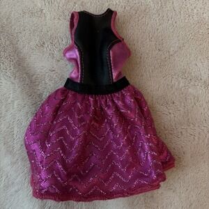 2013 Barbie Mattel Pink And Black  Endless Curls Replacement  Dress B7